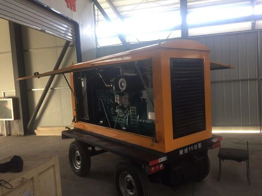 Commutateur automatique 120KW Dongfeng Kangmingsi générateur diesel ensemble remorque avec abri contre la pluie